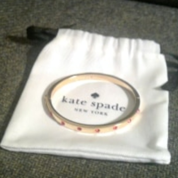 NIB Kate Spade Set In Stone Red Crystal Bangle - Picture 4 of 7
